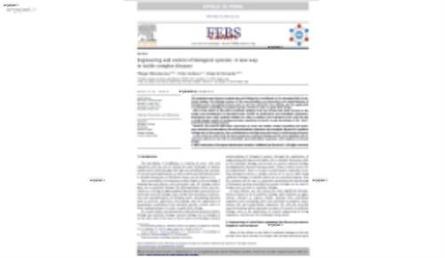 Engineering and control of biological systems: A new way to tackle complex diseases